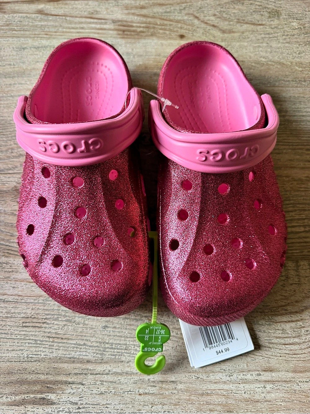 Crocs Classic Clog Glitter Classic Clogs Pink Girls US 4 NWT